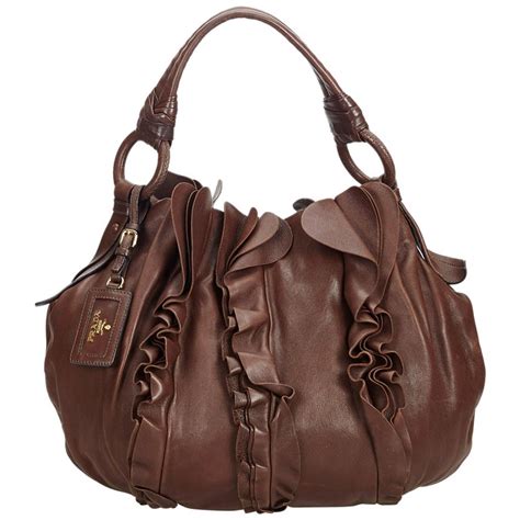 prada leather ruffle bag|prada leather duffle bag.